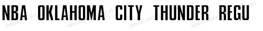 NBA Oklahoma City Thunder Regular字体转换